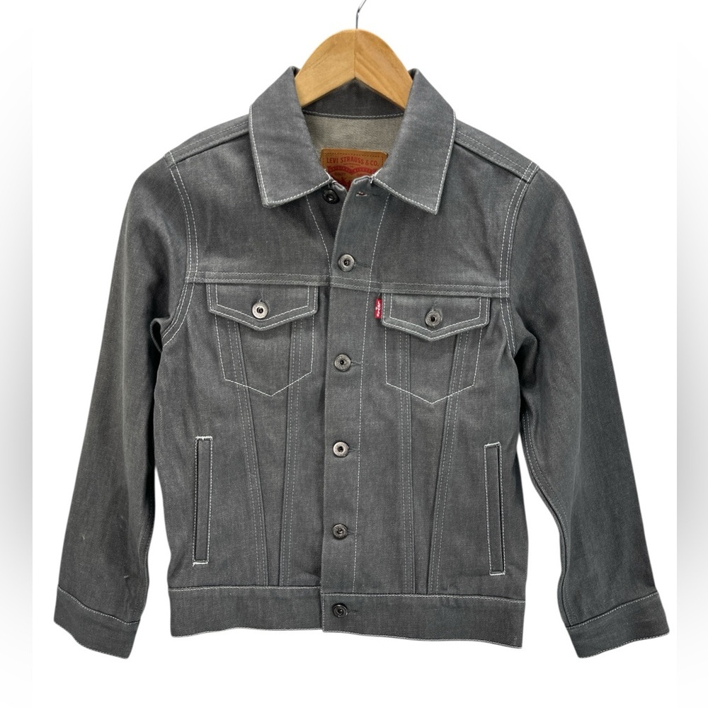 Levi's Big Boys' Classic Grey Denim Trucker Jacket Youth Mediumβ 10-12
